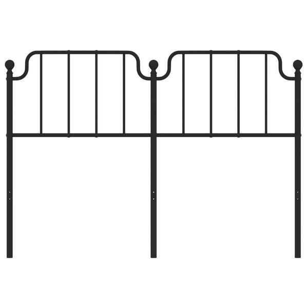 vidaXL Metal Replace Headboard Black 160 cm