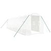 vidaXL Greenhouse with Steel Frame White 16 m&sup2; 8x2x2 m