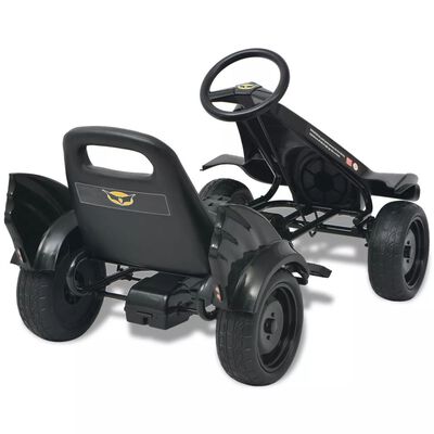 vidaXL Pedal Go Kart with Adjustable Seat Black