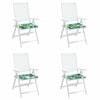 vidaXL Chair Cushions 4 pcs Leaf Pattern 50 x 50 x 4 cm Oxford Fabric