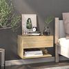 vidaXL Wall-mounted Bedside Cabinet Sonoma Oak
