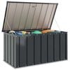 vidaXL Garden Storage Box Black 101 x 56.5 x 50 cm Steel