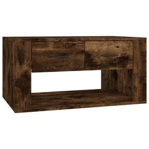 vidaXL Coffee Table Smoked Oak 80x50x40 cm Engineered Wood