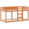 vidaXL Bunk Bed without Mattress Wax Brown 75x190 cm Small Single Solid Wood Pine