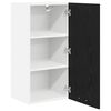 vidaXL Hanging Cabinet Riga Black Oak and White 40 x 31 x 80 cm