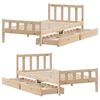 vidaXL Bed Frame without Mattress 75x190 cm Small Single Solid Wood Pine