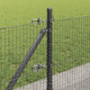 vidaXL Fence Post Grey 50 x 0.5 m (19 x 19 mm mesh) Steel and PVC