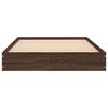 vidaXL Bed Frame without Mattress Brown Oak 75x190 cm Small Single Engineered Wood