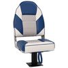 vidaXL 2 Piece Foldable Boat Seat Set High Backrest