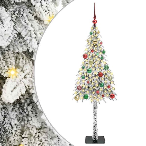 vidaXL Christmas Tree with 150 LEDs White 150 cm PE and Steel