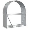 vidaXL Log Holder Light Grey 120x45x140 cm Galvanised Steel