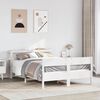 vidaXL Bed Frame without Mattress White 120x190 cm Small Double Solid Wood Pine