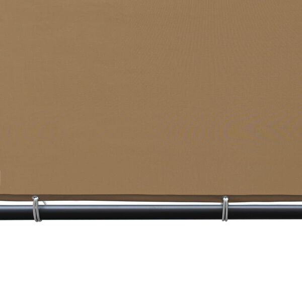 vidaXL Gazebo with Slanted Roof 400x400x270 cm Beige 180 g/m&sup2;