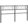 vidaXL Metal Replace Headboard Black 193 cm