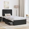vidaXL Bed Frame with Headboard Black 75 x 190 cm Engineered Wood