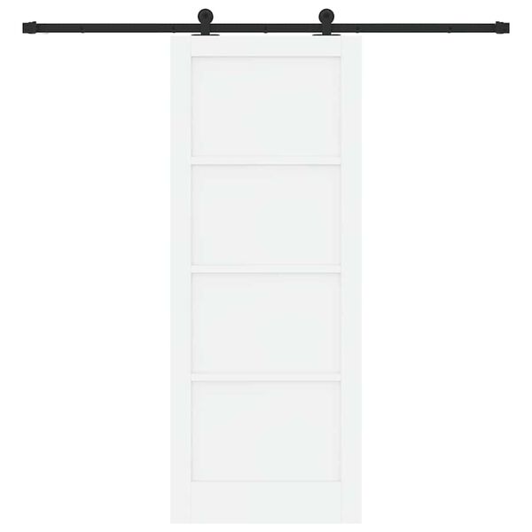 vidaXL Sliding Door ORKDAL White 83 x 211 cm Solid Pine Wood
