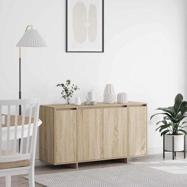 vidaXL Sideboard Sonoma Oak 135 x 41 x 75 cm Engineered Wood