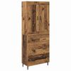 vidaXL Highboard 2 pcs Old Wood 69.5 x 34 x 180 cm Engineered Wood