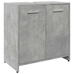 vidaXL Bathroom Sink Cabinet Concrete Grey 60x33x60 cm Engineered Wood