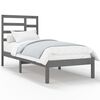 vidaXL Bed Frame without Mattress Grey Solid Wood 90x200 cm