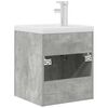 vidaXL Bathroom Sink Cabinet with Built-in Basin and Faucet Concrete Grey