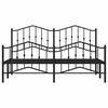 vidaXL Metal Bed Frame without Mattress with Footboard&nbsp;Black 183x213cm