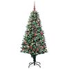 vidaXL Artificial Christmas Tree with 300 LEDs with Stand Green 180 cm