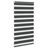 vidaXL Zebra Blind Black 85x100 cm Fabric Width 80.9 cm Polyester