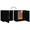 vidaXL Wall-mounted Bedside Cabinet Black 50x30x47 cm