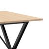 vidaXL Dining Table X-Frame 90x90x75 cm Solid Wood Pine and Steel