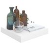 vidaXL Floating Wall Shelves 2 pcs High Gloss White 23x23.5x3.8 cm MDF