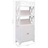 vidaXL Bathroom Cabinet White 46x24x116 cm Paulownia Wood