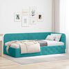vidaXL Corner Bed Frame with Headboard Turquoise 90 x 200 cm Velvet