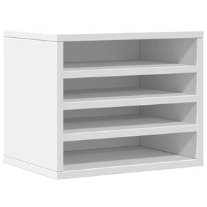 vidaXL Desk Organiser White 36x26x29,5 cm Engineered Wood
