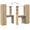 vidaXL Desk 2 pcs Sonoma Oak