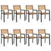 vidaXL 9 Piece Garden Dining Set Solid Wood Acacia and Metal
