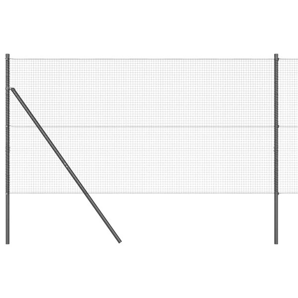 vidaXL Fence Post Grey 50 x 1 m (19 x 19 mm mesh) Steel and PVC