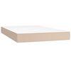 vidaXL Pocket Spring Bed Mattress Medium Cappuccino 120x200x20 cm Faux Leather