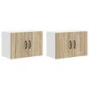 vidaXL Wall Cabinet LUCCA 2 pcs Sonoma Oak Engineered Wood