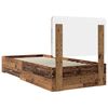 vidaXL Bed Frame with Headboard Old Wood 100 x 200 cm Engineered Wood