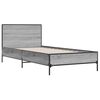 vidaXL Bed Frame without Mattress Grey Sonoma 90x200 cm