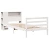 vidaXL Bookcase Bed without Mattress White 90x190 cm Single Solid Wood Pine