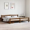 vidaXL Bed Frame without Mattress Honey Brown Solid Wood 200x200 cm (322081+321987)