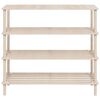 vidaXL 4-Tier Shoe Racks 2 pcs Solid Fir Wood