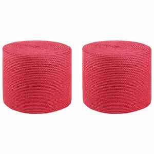 vidaXL 2 pcs 2 mm Red 100% Tossa jute