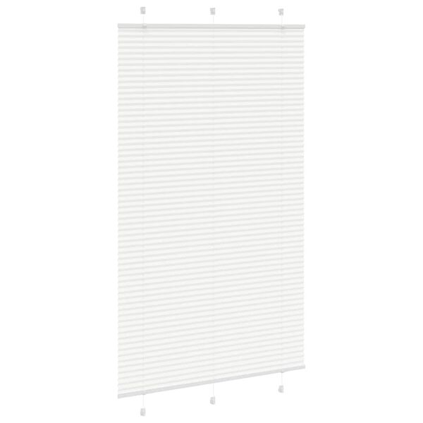 vidaXL Pleated Blind White 115x200 cm Fabric Width 114.4 cm Polyester