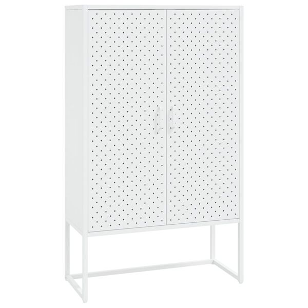 vidaXL Highboard White 80x35x135 cm Steel
