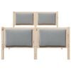 vidaXL Bed Frame with Headboard Light Grey 120 x 200 cm Fabric
