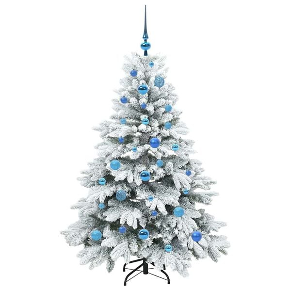 vidaXL Artificial Christmas Tree with 150 LEDs White 150 cm PE and PVC
