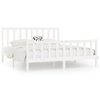 vidaXL Bed Frame without Mattress White 200x200 cm Solid Wood